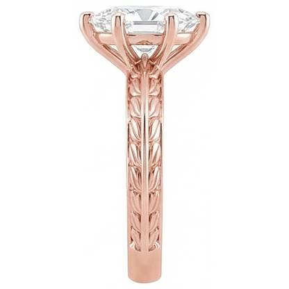 natural pear diamond 3.50ct ring profile view