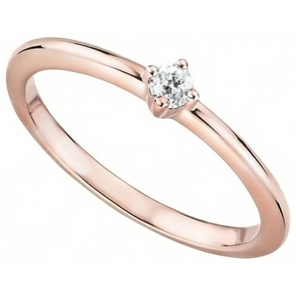 Rose Gold Solitaire Round Cut Ring Old Mine Cut Natural Earth Mined Diamond 1 Carat