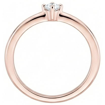 Rose Gold Solitaire Round Cut Ring Old Mine Cut Natural Earth Mined Diamond 1 Carat