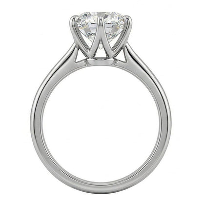 Round 1.25 Ct Natural Earth Mined Diamond Solitaire Ring Prong Setting White Gold 14K