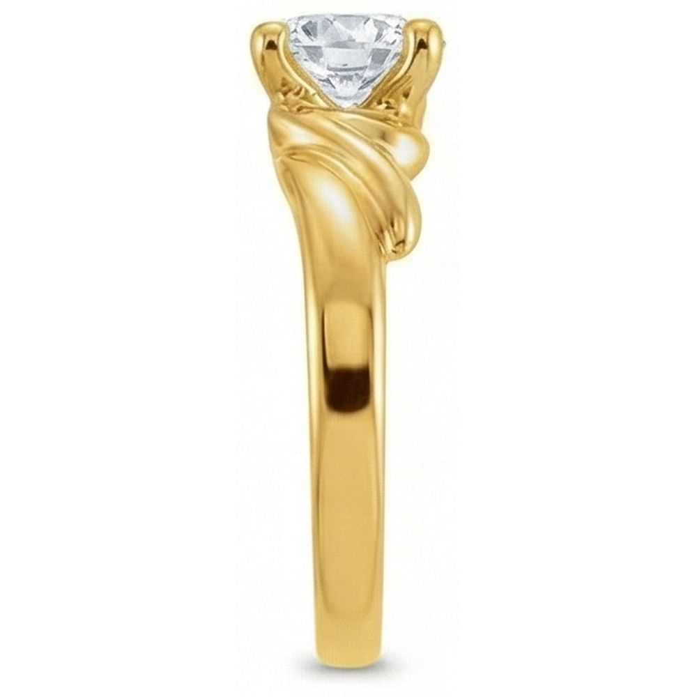 Round Earth Mined Natural Real Diamond ( Not Lab Grown ) Yellow Gold Solitaire Ring Prong Set 3.50 Carats