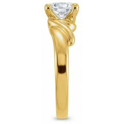 Round Earth Mined Natural Real Diamond ( Not Lab Grown ) Yellow Gold Solitaire Ring Prong Set 3.50 Carats