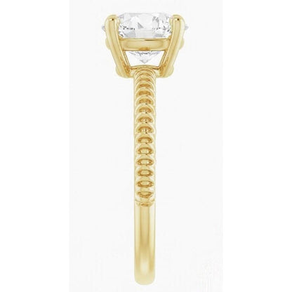 Round Genuine Natural Real Diamond ( Not Lab Grown ) Old Mine Engagement Prong Set Ring 2.50 Carats