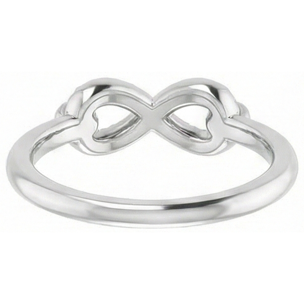 Natural Real ( Not Lab Grown ) Round Green Emerald GIA Promise Ring Infinity 1 Carat White Gold 14K