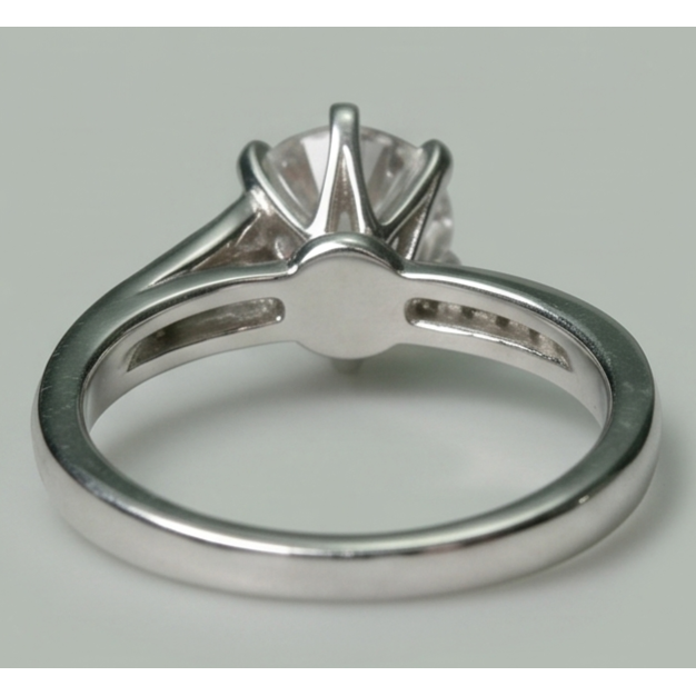 Round Natural Earth Mined Diamond Anniversary Ring 1.36 Carats Jewelry New White Gold 14K