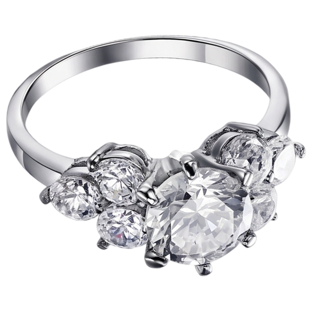 Round Natural Earth Mined Diamond Engagement Ring 3.80 Ct Basket Setting White Gold 14K