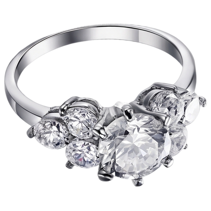 Round Natural Earth Mined Diamond Engagement Ring 3.80 Ct Basket Setting White Gold 14K