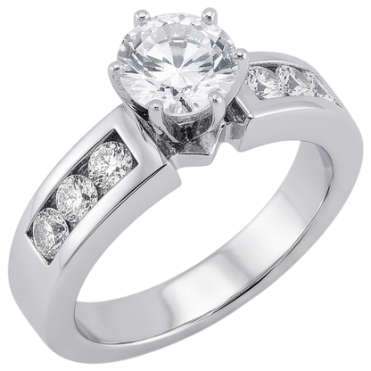 Round Natural Earth Mined Diamond Engagement Ring Jewelry New 1.70 Carats