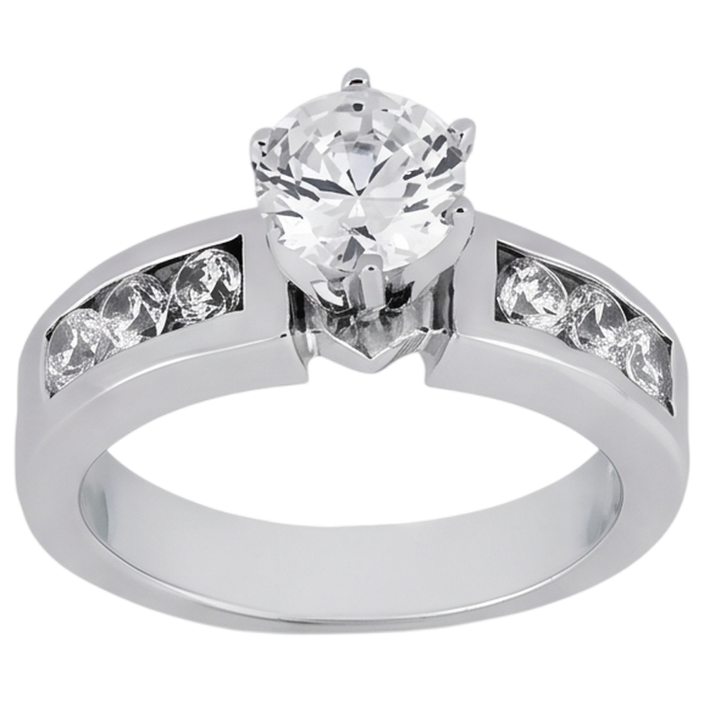 Round Natural Earth Mined Diamond Engagement Ring Jewelry New 1.70 Carats