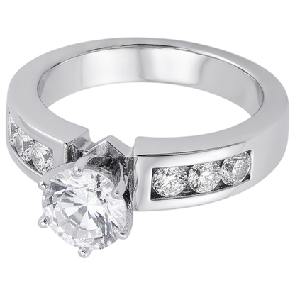 Round Natural Earth Mined Diamond Engagement Ring Jewelry New 1.70 Carats