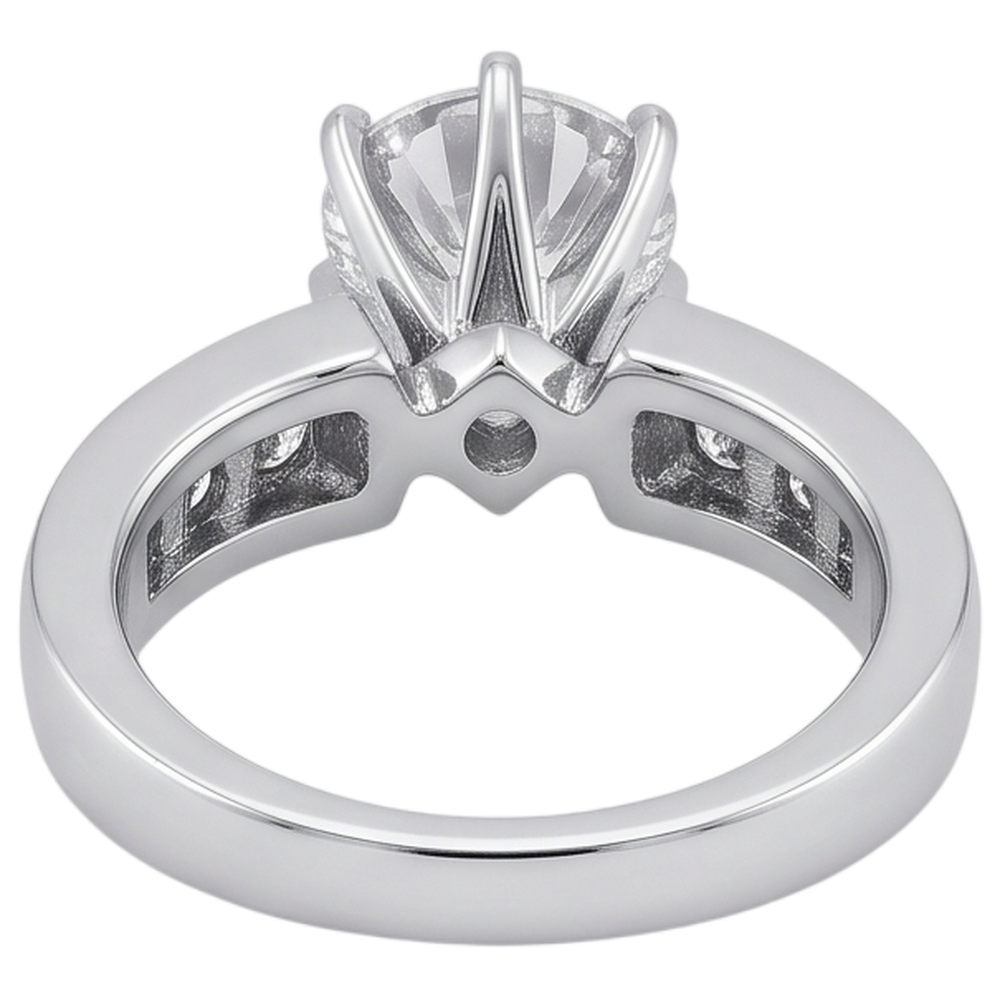 Round Natural Earth Mined Diamond Engagement Ring Jewelry New 1.70 Carats