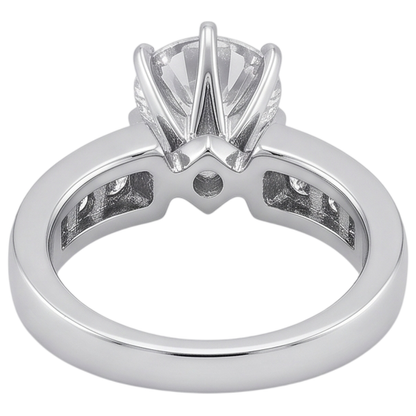 Round Natural Earth Mined Diamond Engagement Ring Jewelry New 1.70 Carats