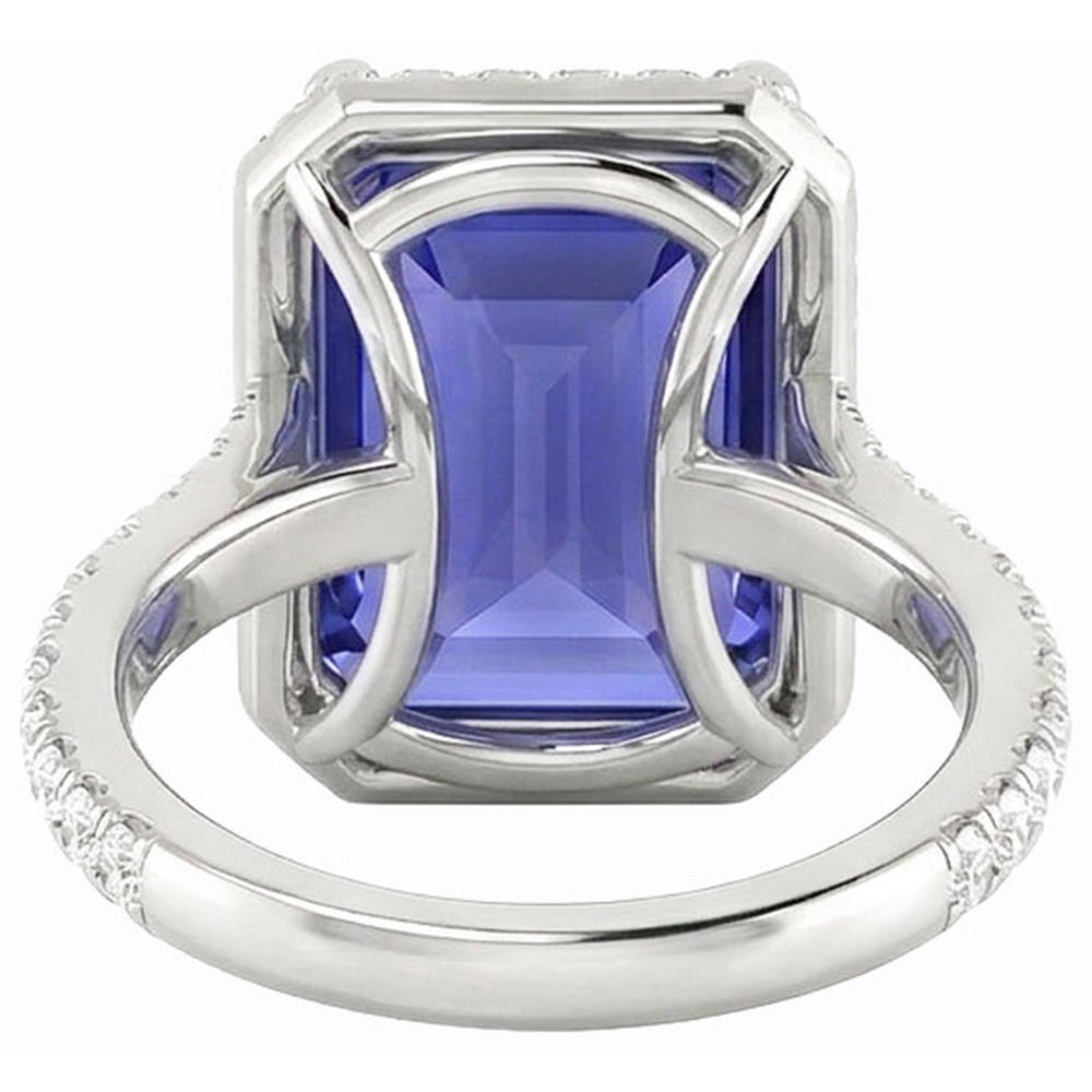 Round Natural Earth Mined Diamond Halo Ring Emerald Sapphire 4.50 Carats Accented