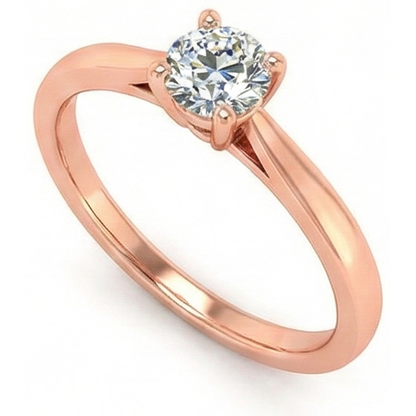 natural round diamond 0.75ct ring close up detail