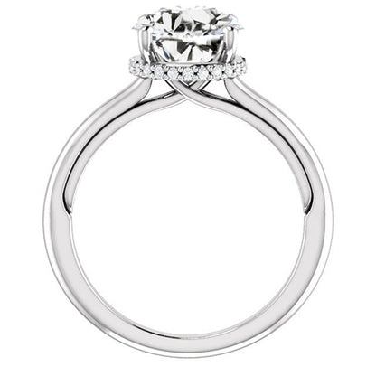 Round Old Mine Cut Real Natural Earth Mined Diamond Ring 4 Prong Set Gold 6.50 Carats