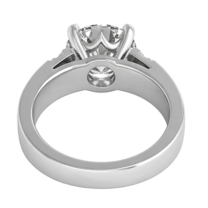 Round Old Miner Lab Grown Diamond Men’s Ring 2.50 Carats White Gold 10K