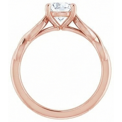 Round Solitaire Ring Old Cut Natural Earth Mined Diamond Prong Set 2 Carats Infinity Style