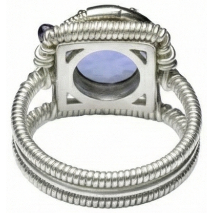 Natural Real ( Not Lab Grown )  Round Tanzanite Aaa Antique Style White Gold Ring 2 Carat