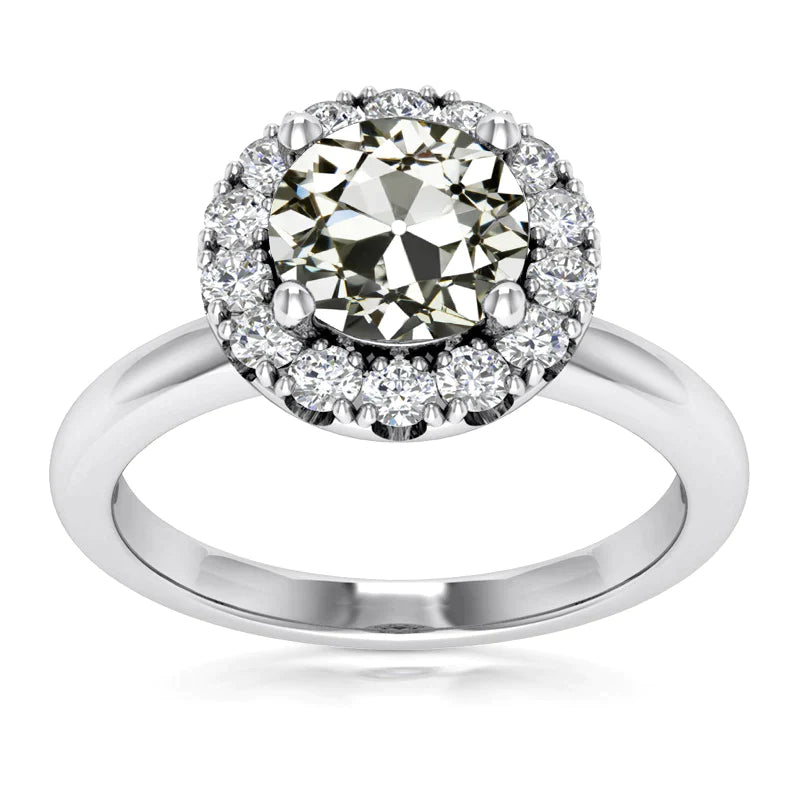 Round 4 Carat Halo Diamond Ring