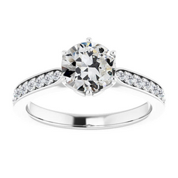 Natural Diamond Ring 1.50ct - White Gold 14K