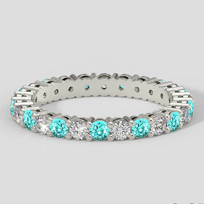 Round Paraiba Eternity Band