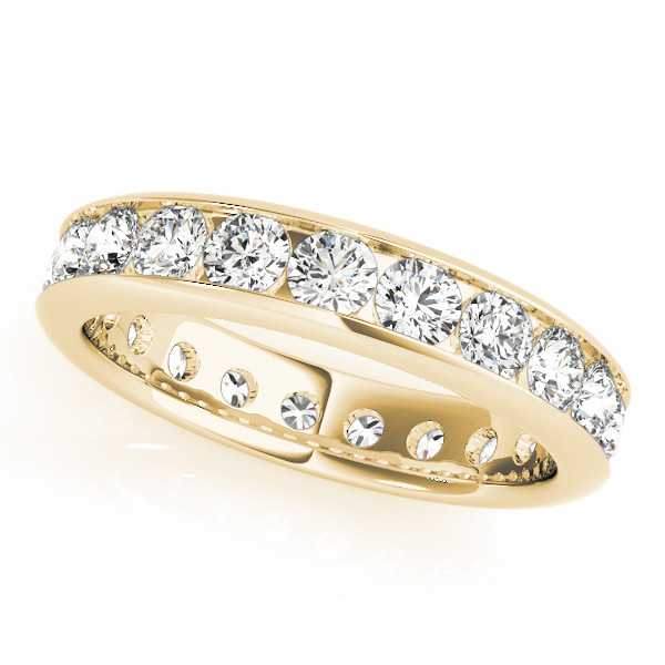 Round 3.8 Ct Diamond Ring Lab Grown Channel Set Eternity Band For Women