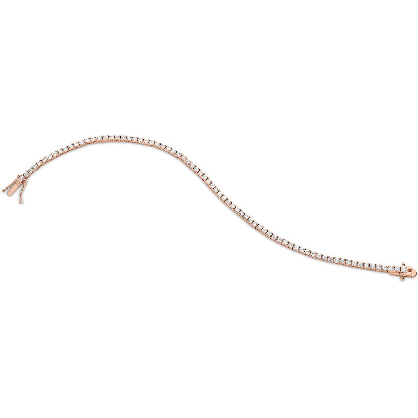 Round Brilliant Cut 3.50 Carats Lab Grown Diamonds Ladies Bracelet RG 10K