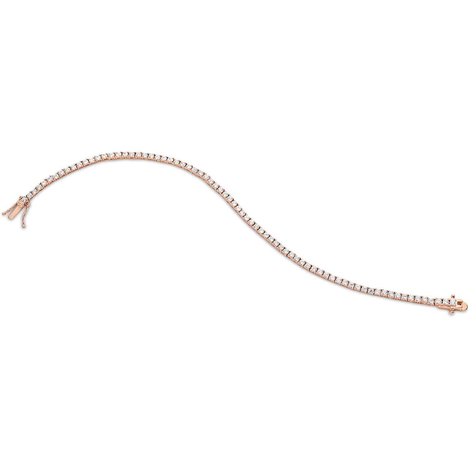 Round Brilliant Cut 3.50 Carats Lab Grown Diamonds Ladies Bracelet RG 10K