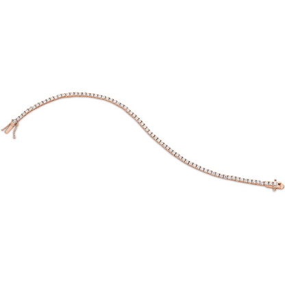 Round Brilliant Cut 3.50 Carats Lab Grown Diamonds Ladies Bracelet RG 10K