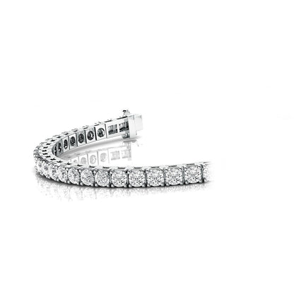 Round Brilliant Lab Grown Diamond Tennis Bracelet 8.10 Carat WG 10K