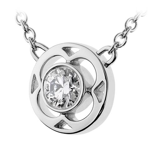 Round Cut 1.50 Ct. Solitaire GIA CERTIFIED Lab Grown Diamond Pendant Necklace White Gold 14K
