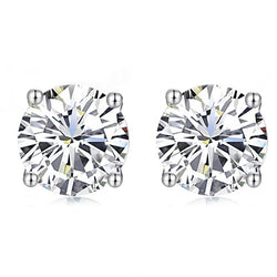 Round Cut 3.50 Carats Certified Lab Grown Diamond Studs Earrings