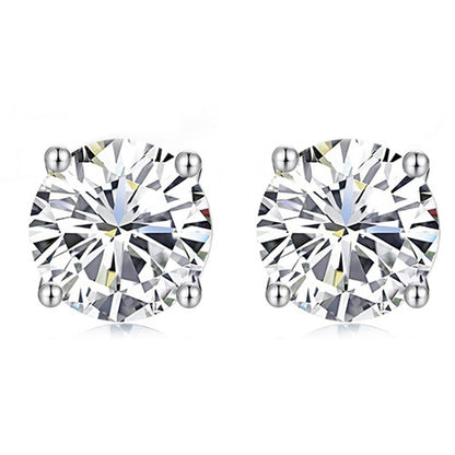 Round Cut 3.50 Carats Certified Lab Grown Diamond Studs Earrings