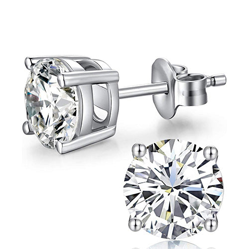 Round Cut 3.50 Carats GIA Certified Lab Grown Diamond Studs Earrings