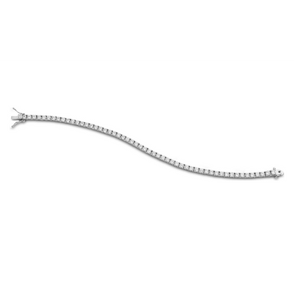 Round Cut 3.50 Carats Sparkling Lab Grown Diamonds Lady Bracelet Gold