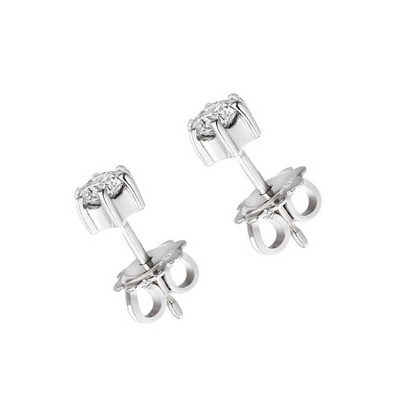 Round Cut 3 Carats GIA CERTIFIED Lab Grown Diamonds Lady Studs Earrings Gold White