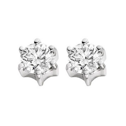 Round Cut 3 Carats GIA CERTIFIED Lab Grown Diamonds Lady Studs Earrings Gold White