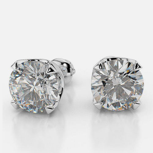 Round Cut 5.50 Carats GIA CERTIFIED Lab Grown Diamonds Ladies Studs Earrings 14K Gold White