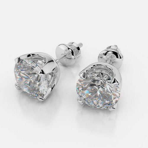 Round Cut 5.50 Carats GIA CERTIFIED Lab Grown Diamonds Ladies Studs Earrings 14K Gold White