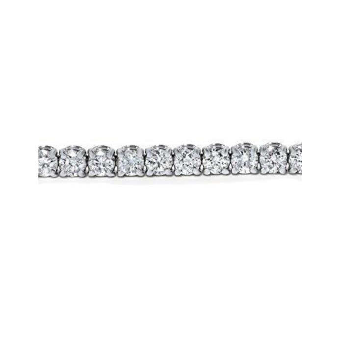 Round Cut 5 Carats Lab Grown Diamonds Tennis Bracelet White Gold 