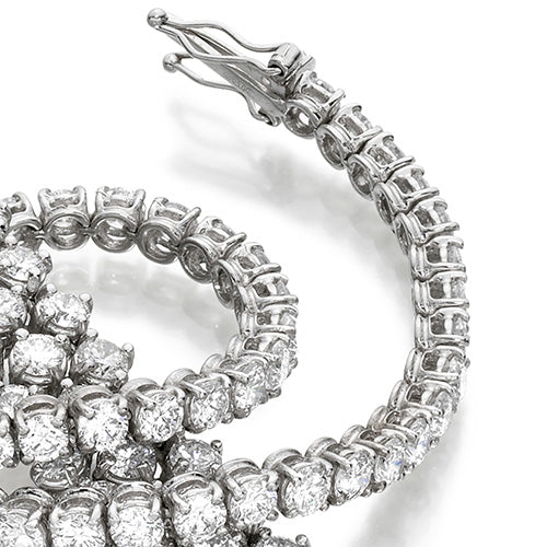 Round Cut 7.50 Ct Lab Grown Diamonds Tennis Bracelet New White Gold 10K