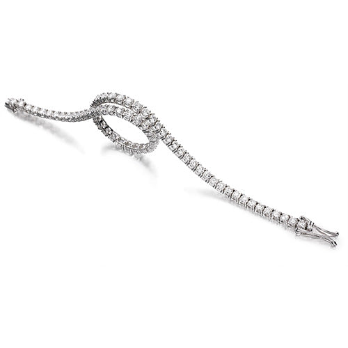 Round Cut 7.50 Ct Lab Grown Diamonds Tennis Bracelet New White Gold 10K