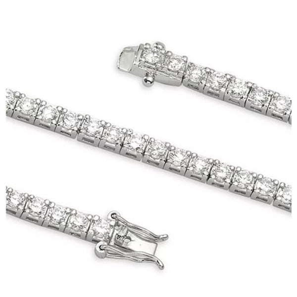 Round Cut 8.10 Carats Lab Grown Diamonds Tennis Bracelet White Gold