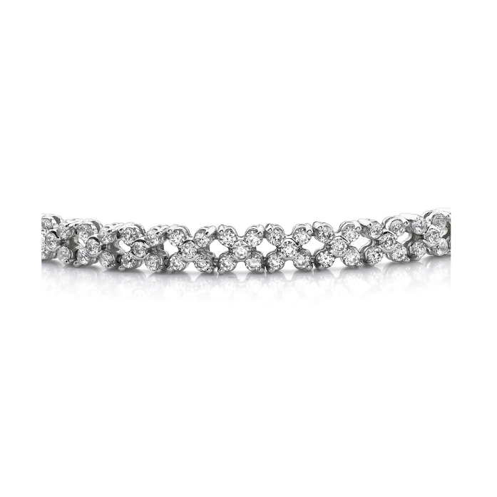 Round Cut Lab Grown Diamond Tennis Bracelet Solid White Gold Jewelry 5 Carats
