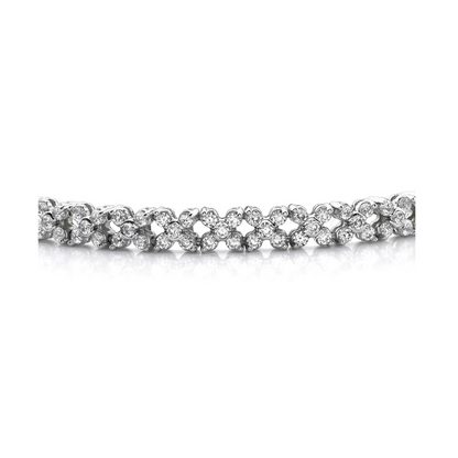 Round Cut Lab Grown Diamond Tennis Bracelet Solid White Gold Jewelry 5 Carats