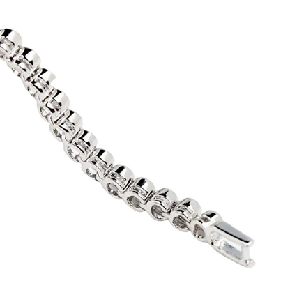 Round Cut Lab Grown Diamonds Bracelet 5 Carats White Gold Jewelry