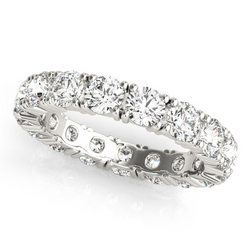 Round Diamond 2.55 Ct Eternity Band Lab Grown Jewelry For Women
