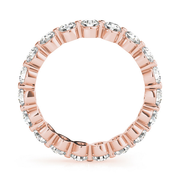 Round Diamond 2.5 Cts. Band Sparkling Lab Grown Eternity Rose Gold