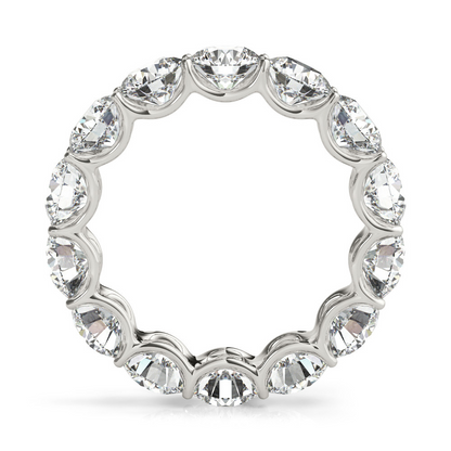 Round Diamond 5.60 Ct Anniversary Eternity Band Lab Grown Gold Jewelry