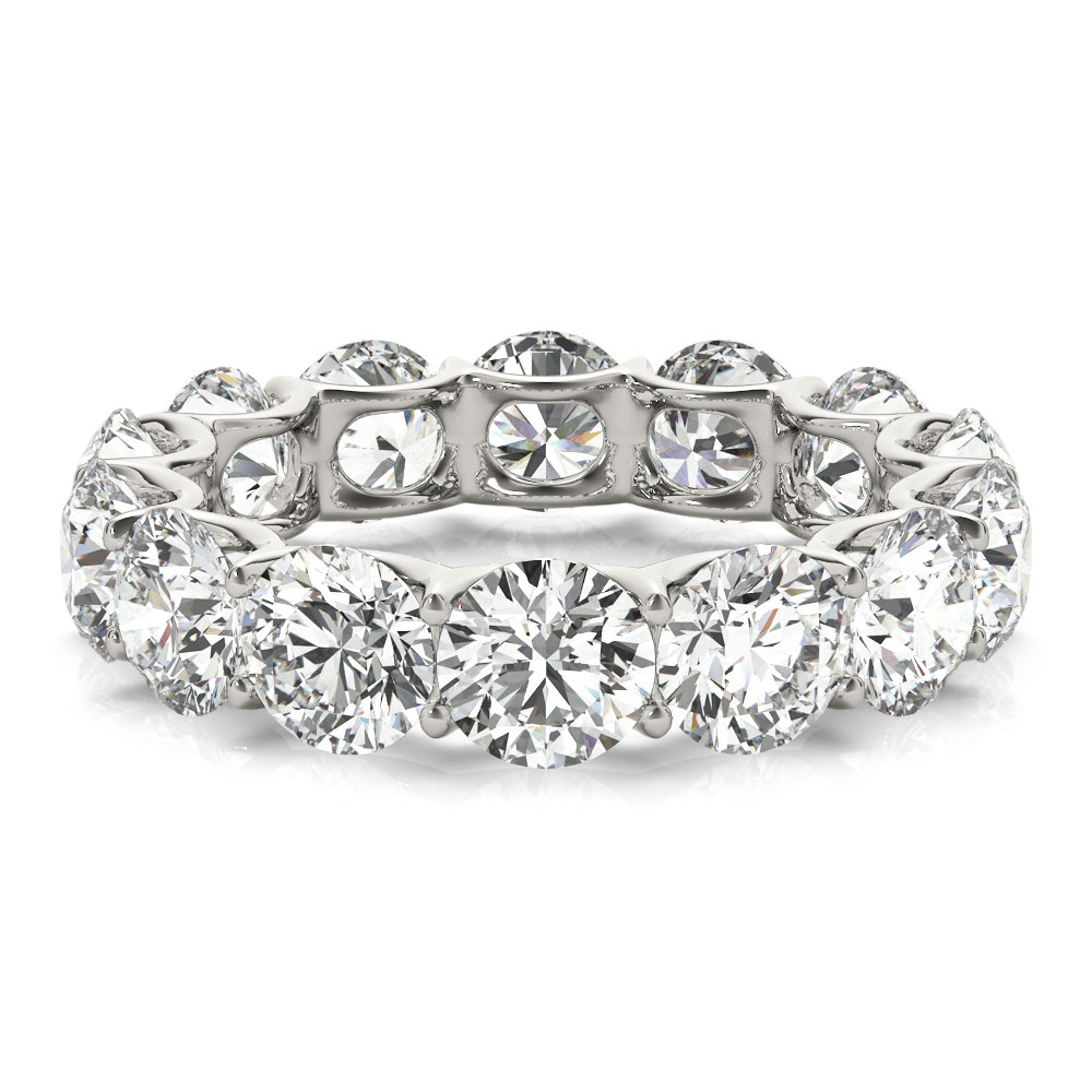 Round Diamond 5.60 Ct Anniversary Eternity Band Lab Grown Gold Jewelry